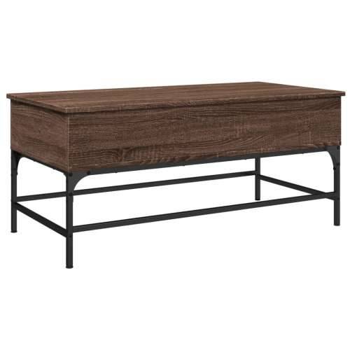 Stolić za kavu smeđa boja hrasta 100x50x45 cm od drva i metala - Smeđi hrast 100 x 50 x 45 cm 1 Cijena