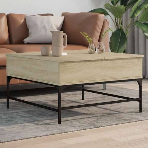 Stolić za kavu boja hrasta sonome 80x80x45 cm od drva i metala - sonoma hrast 80 x 80 x 45 cm 1 Cijena