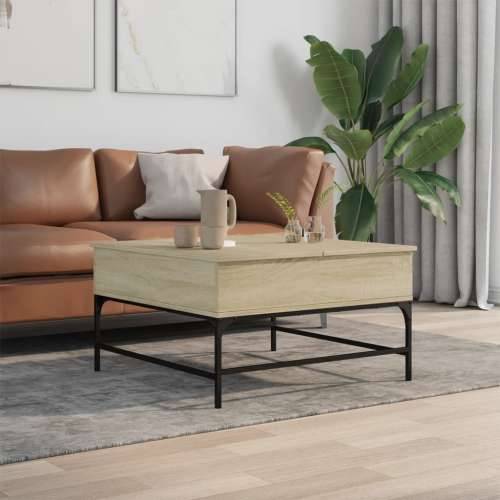 Stolić za kavu boja hrasta sonome 80x80x45 cm od drva i metala - sonoma hrast 80 x 80 x 45 cm 1 Cijena