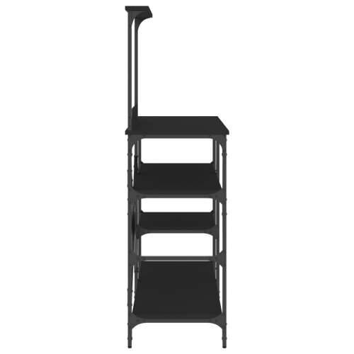 Pekarski stalak crni 90 x 40 x 132 cm konstruirano drvo i metal - Crna Cijena