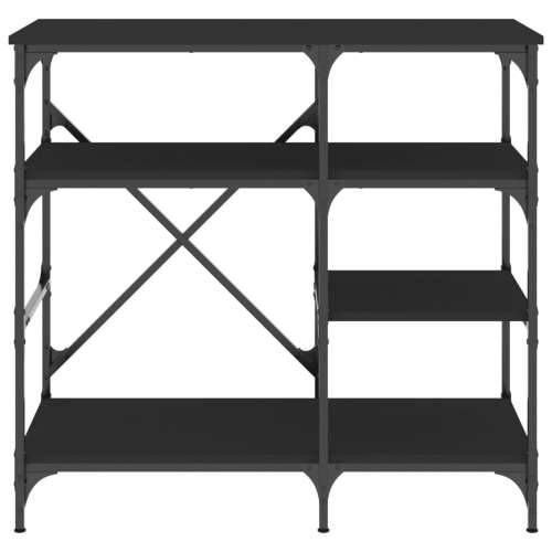 Pekarski stalak crni 90 x 40 x 84 cm konstruirano drvo i metal - Crna 1 Cijena