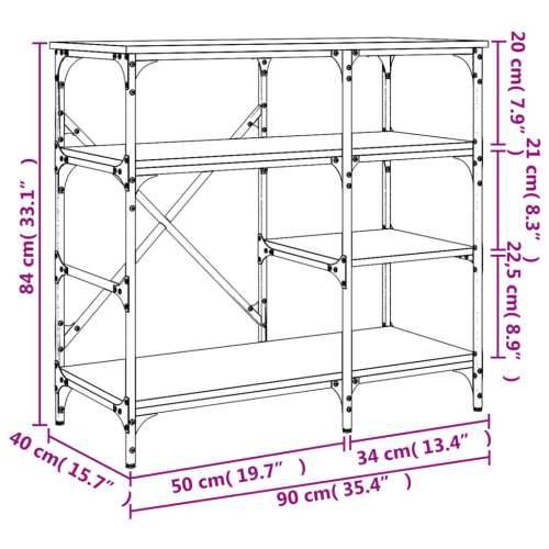 Pekarski stalak crni 90 x 40 x 84 cm konstruirano drvo i metal - Crna 1 Cijena