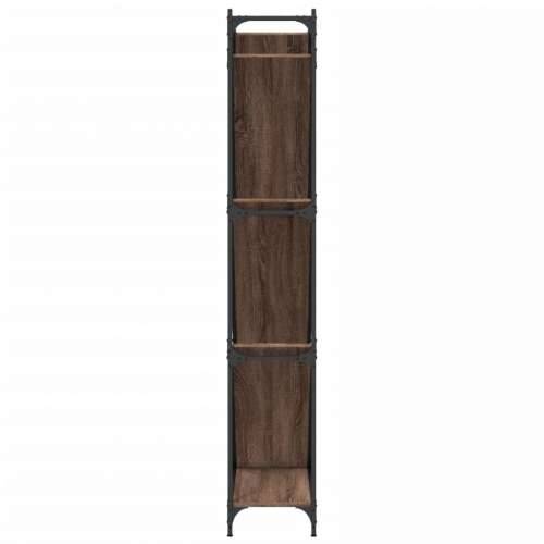 Regal za knjige smeđa boja hrasta 79x30x180 cm od drva i metala - Smeđi hrast 1 Cijena
