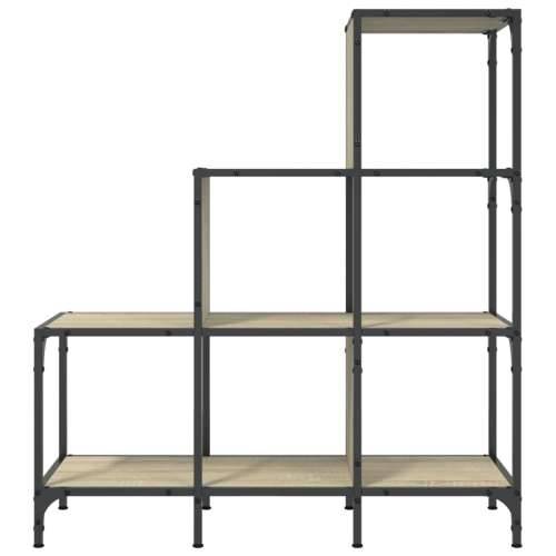 Regal za knjige boja hrasta 92 x 30 x 102 cm od drva i metala - sonoma hrast 1 102 cm 92 cm Cijena