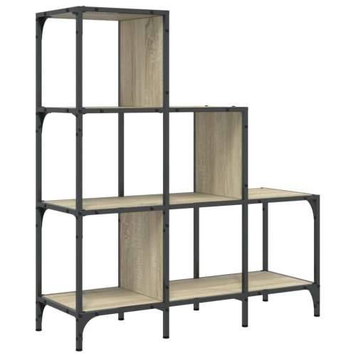 Regal za knjige boja hrasta 92 x 30 x 102 cm od drva i metala - sonoma hrast 1 102 cm 92 cm Cijena