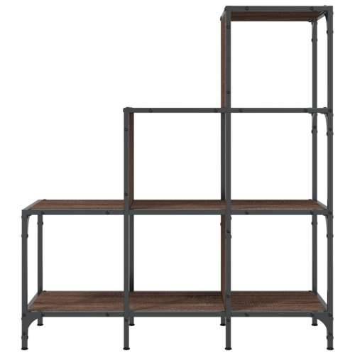 Regal za knjige smeđa boja hrasta 92x30x102 cm od drva i metala - Smeđi hrast 1 102 cm 92 cm Cijena