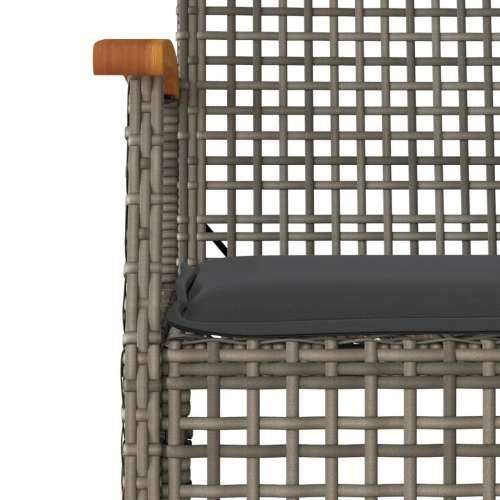 Vrtna garnitura - 5-dijelni vrtni blagovaonski set sivi od poliratana - Dužina stola 140 cm bench + chair 6 Cijena