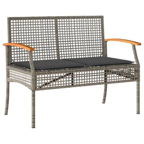 Vrtna garnitura - 5-dijelni vrtni blagovaonski set sivi od poliratana - Dužina stola 140 cm bench + chair 6 Cijena