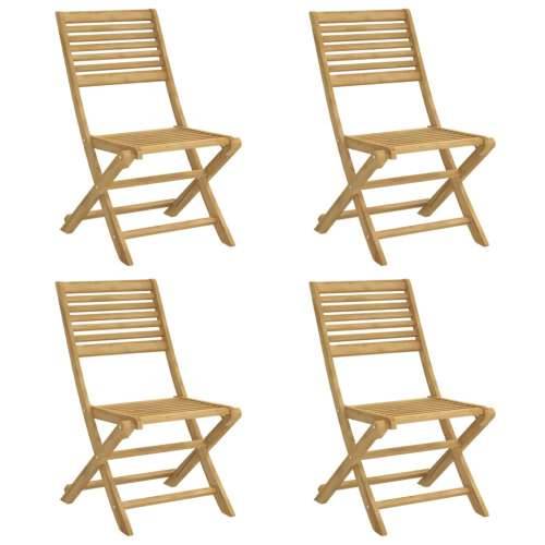 Sklopive vrtne stolice 4 kom 48,5x61,5x87 cm od drva bagrema - 4 Bez naslona za ruke Cijena