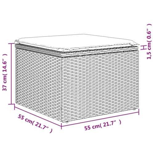 Vrtna garnitura - 11-dijelni set vrtnih sofa od poliratana s jastucima crni - Crna 1 2x corner + table + 6x middle Cijena