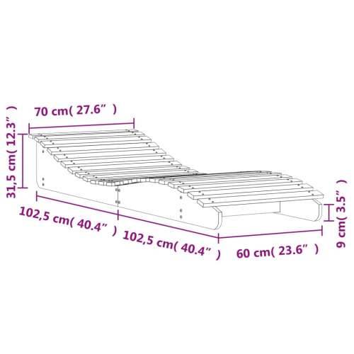 Ležaljka za sunčanje 205 x 70 x 31,5 cm od masivne borovine - Prirodna boja bora 205 x 70 x 31.5 cm 1 Cijena