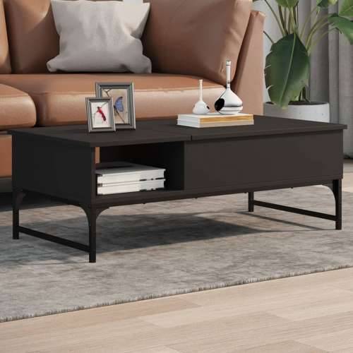 Stolić za kavu crni 100 x 50 x 35 cm konstruirano drvo i metal - Crna 1 Cijena