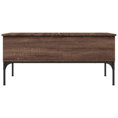 Stolić za kavu smeđa boja hrasta 100x50x45 cm od drva i metala - Smeđi hrast 1 Cijena