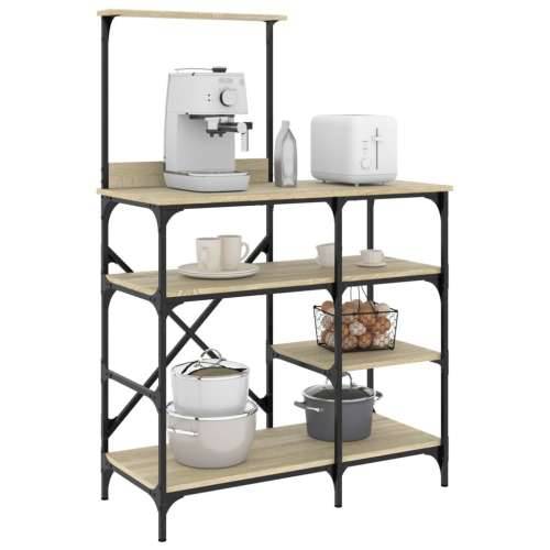 Pekarski stalak boje hrasta 90 x 40 x 132 cm od drva i metala sonoma hrast Cijena
