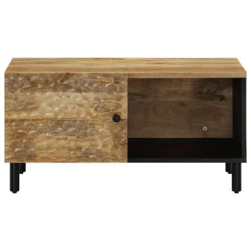 Stolić za kavu 80 x 50 x 40 cm od masivnog drva manga - Prirodna 1 masivno drvo manga Cijena