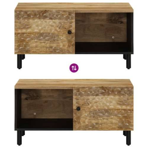 Stolić za kavu 80 x 50 x 40 cm od masivnog drva manga - Prirodna 1 masivno drvo manga Cijena