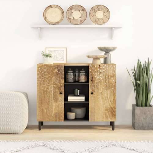 Bočni ormarić 90 x 33 x 75 cm od masivnog drva manga - Prirodna 1 masivno drvo manga Cijena