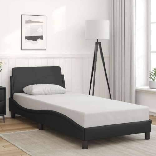 Okvir za krevet s uzglavljem crni 90x200 cm od umjetne kože - Crna 90 x 200 cm Cijena