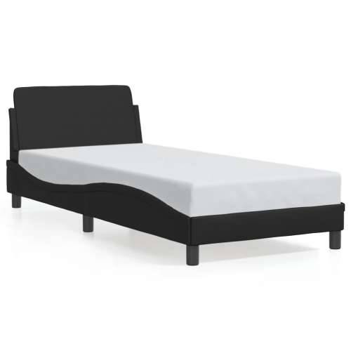 Okvir za krevet s uzglavljem crni 90x200 cm od umjetne kože - Crna 90 x 200 cm Cijena