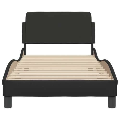 Okvir za krevet s uzglavljem crni 90x200 cm od umjetne kože - Crna 90 x 200 cm Cijena