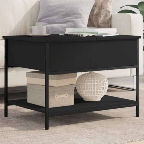 Stolić za kavu crni 70 x 50 x 50 cm konstruirano drvo i metal - Crna 1 70 cm Cijena
