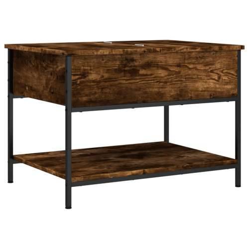 Stolić za kavu boja hrasta 70 x 50 x 50 cm od drva i metala - Dimljeni hrast 1 70 cm Cijena