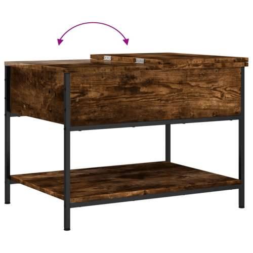 Stolić za kavu boja hrasta 70 x 50 x 50 cm od drva i metala - Dimljeni hrast 1 70 cm Cijena