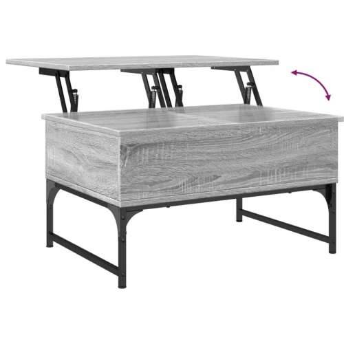 Stolić za kavu siva boja hrasta 70x50x40 cm od drva i metala - Sivi hrast sonoma 1 70 cm Cijena
