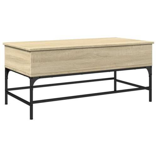 Stolić za kavu boja hrasta 100 x 50 x 45 cm od drva i metala - sonoma hrast 100 x 50 x 45 cm 1 Cijena
