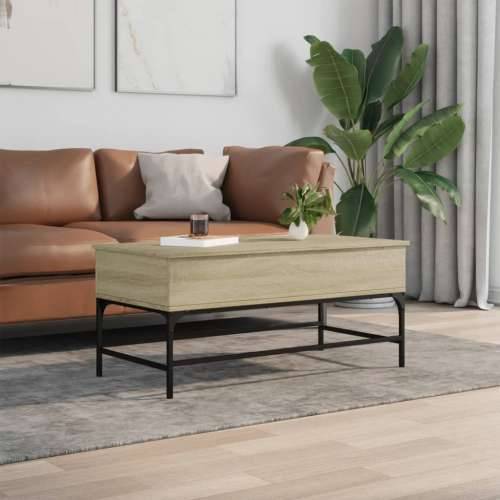 Stolić za kavu boja hrasta 100 x 50 x 45 cm od drva i metala - sonoma hrast 100 x 50 x 45 cm 1 Cijena