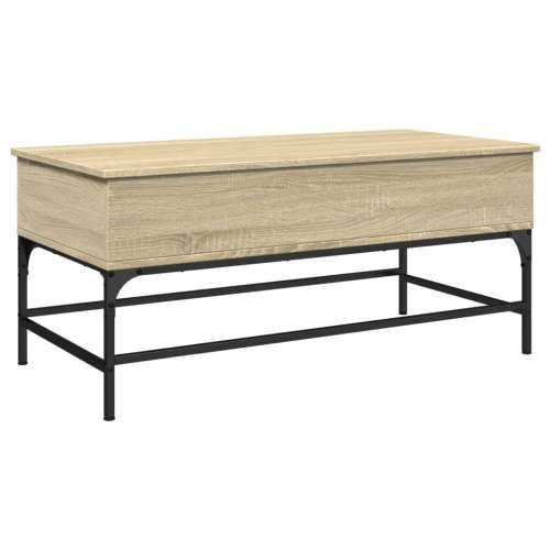 Stolić za kavu boja hrasta 100 x 50 x 45 cm od drva i metala - sonoma hrast 100 x 50 x 45 cm 1 Cijena