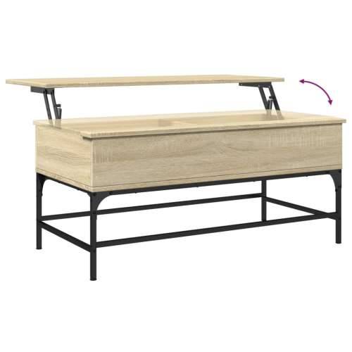 Stolić za kavu boja hrasta 100 x 50 x 45 cm od drva i metala - sonoma hrast 100 x 50 x 45 cm 1 Cijena