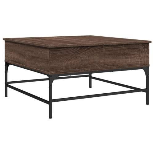 Stolić za kavu smeđa boja hrasta 80x80x45 cm od drva i metala - Smeđi hrast 80 x 80 x 45 cm 1 Cijena