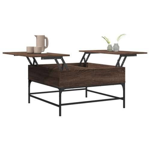 Stolić za kavu smeđa boja hrasta 80x80x45 cm od drva i metala - Smeđi hrast 80 x 80 x 45 cm 1 Cijena