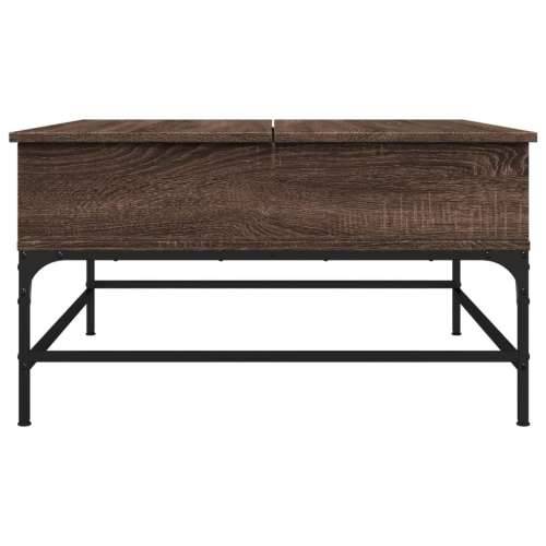 Stolić za kavu smeđa boja hrasta 80x80x45 cm od drva i metala - Smeđi hrast 80 x 80 x 45 cm 1 Cijena