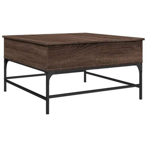Stolić za kavu smeđa boja hrasta 80x80x45 cm od drva i metala - Smeđi hrast 80 x 80 x 45 cm 1 Cijena