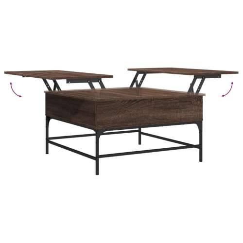 Stolić za kavu smeđa boja hrasta 80x80x45 cm od drva i metala - Smeđi hrast 80 x 80 x 45 cm 1 Cijena