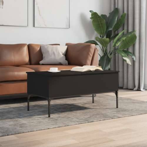 Stolić za kavu crni 100 x 50 x 45 cm konstruirano drvo i metala - Crna 1 Cijena