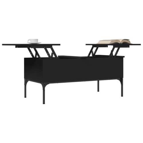 Stolić za kavu crni 100 x 50 x 45 cm konstruirano drvo i metala - Crna 1 Cijena