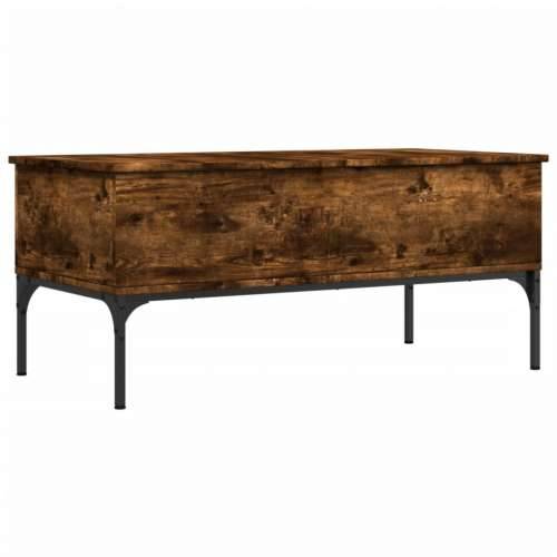 Stolić za kavu boja hrasta 100x50x45 cm od drva i metala - Dimljeni hrast 1 Cijena