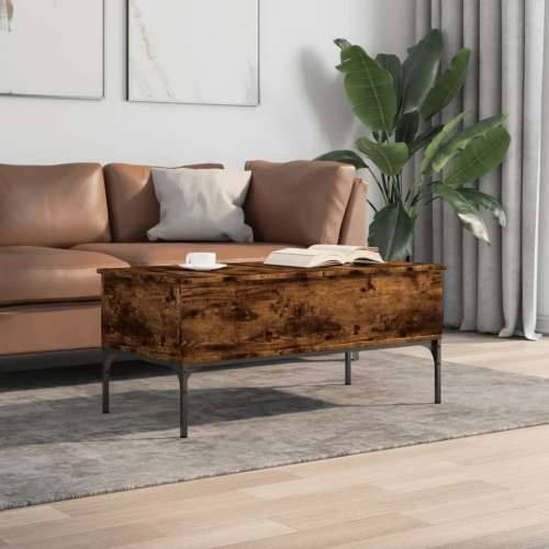 Stolić za kavu boja hrasta 100x50x45 cm od drva i metala - Dimljeni hrast 1 Cijena