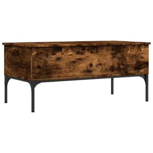 Stolić za kavu boja hrasta 100x50x45 cm od drva i metala - Dimljeni hrast 1 Cijena