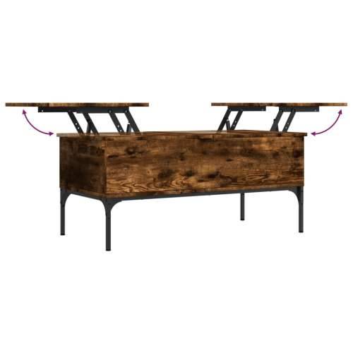 Stolić za kavu boja hrasta 100x50x45 cm od drva i metala - Dimljeni hrast 1 Cijena