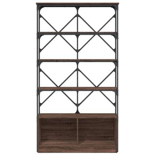Regal za knjige boja hrasta 100 x 26 x 180 cm od drva i metala - Smeđi hrast 1 Cijena