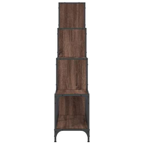 Regal za knjige smeđa boja hrasta 122x30x132 cm drvo i metal - Smeđi hrast 1 132 cm 122 cm Cijena
