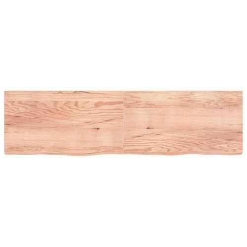 Kupaonska radna ploča svjetlosmeđa 220x60x(2-6)cm masivno drvo - Svjetlosmeđa 220 x 60 x 6 cm Cijena