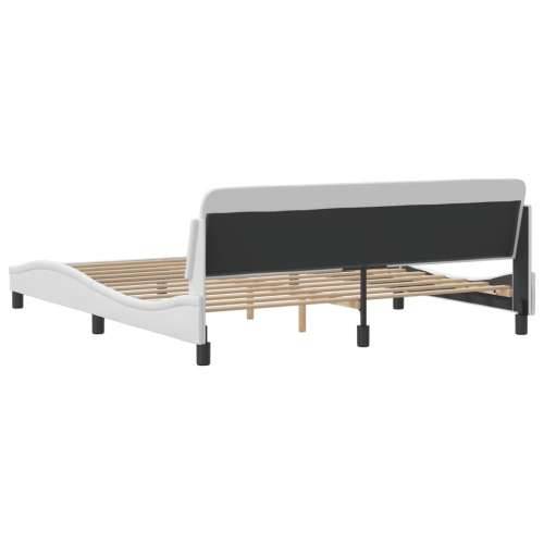 Okvir za krevet s uzglavljem bijeli 180x200 cm od umjetne kože Bijela 180 x 200 cm Cijena