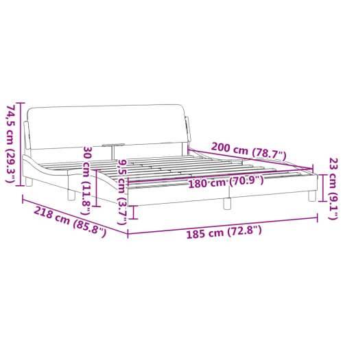 Okvir za krevet s uzglavljem bijeli 180x200 cm od umjetne kože Bijela 180 x 200 cm Cijena