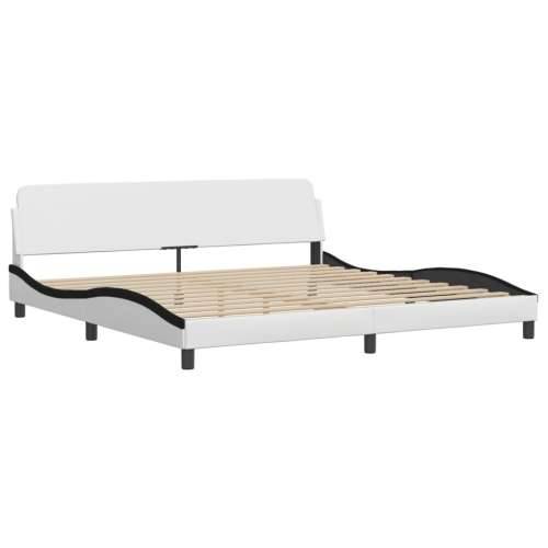 Okvir za krevet s uzglavljem bijelo-crni 200x200cm umjetna koža - Bijela i crna 200 x 200 cm Cijena