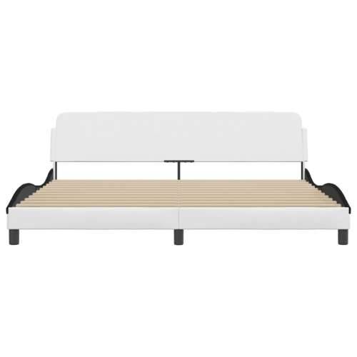 Okvir za krevet s uzglavljem bijelo-crni 200x200cm umjetna koža - Bijela i crna 200 x 200 cm Cijena